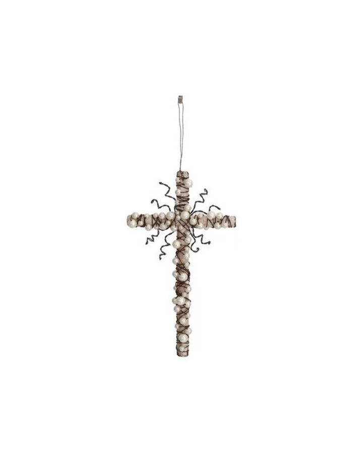 Wire Beaded Cross - Madison's Niche 