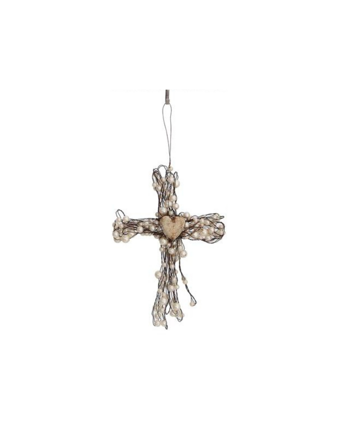 Wire Beaded Cross - Madison's Niche 