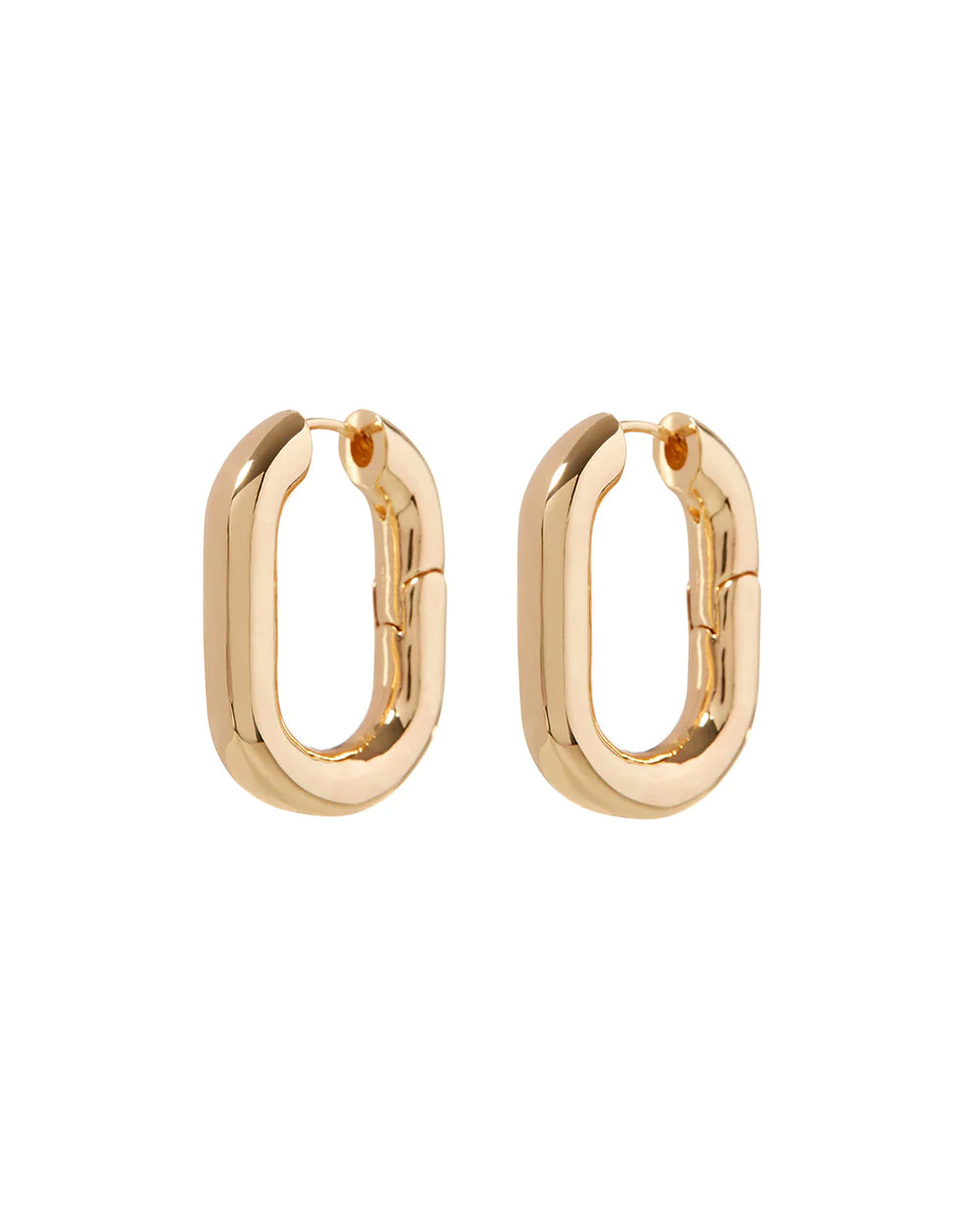 XL Chain Link Hoops in Gold - Madison&