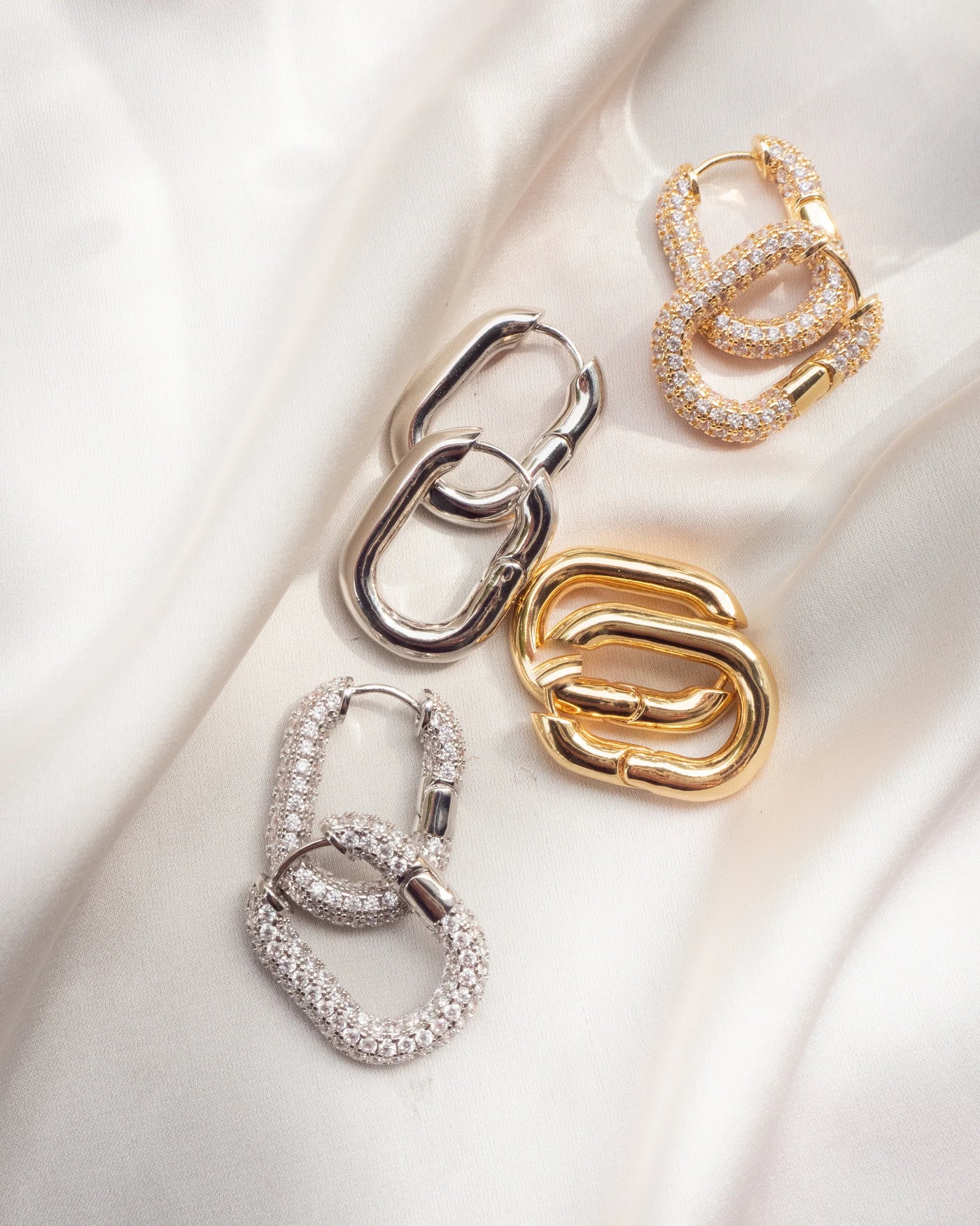 XL Chain Link Hoops in Gold - Madison's Niche 