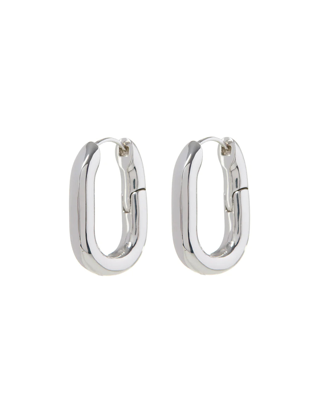 XL Chain Link Hoops in Silver - Madison's Niche 