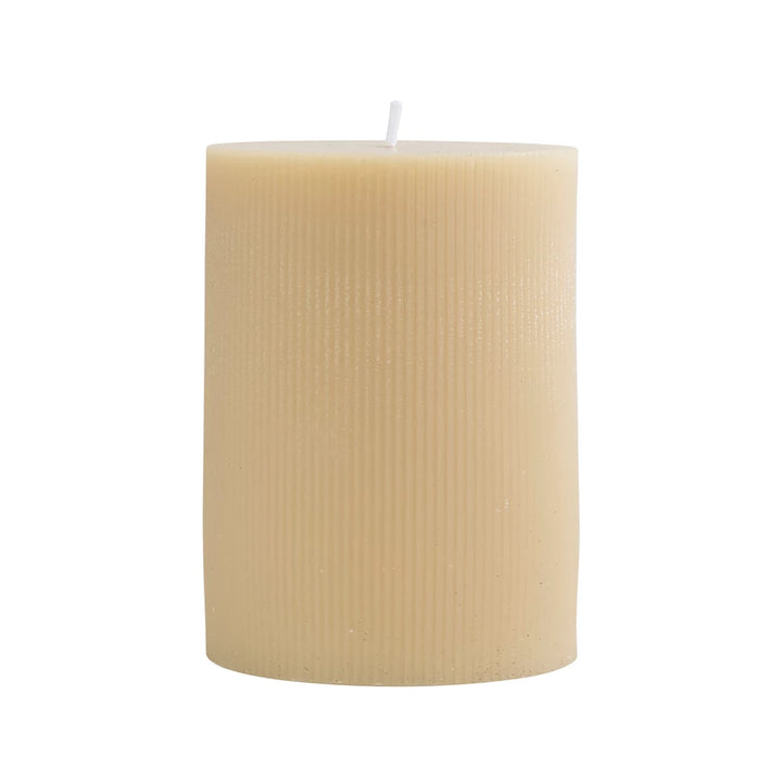 Pleated Pillar Candle 3x4 - Madison's Niche 