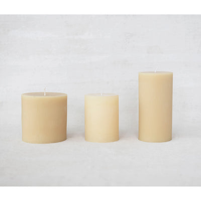 Pleated Pillar Candle 3x4 - Madison's Niche 