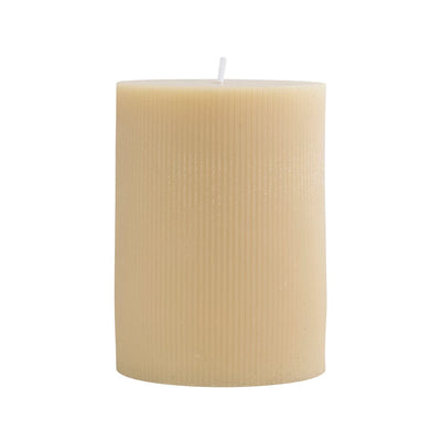 Pleated Pillar Candle 3x4 - Madison's Niche 